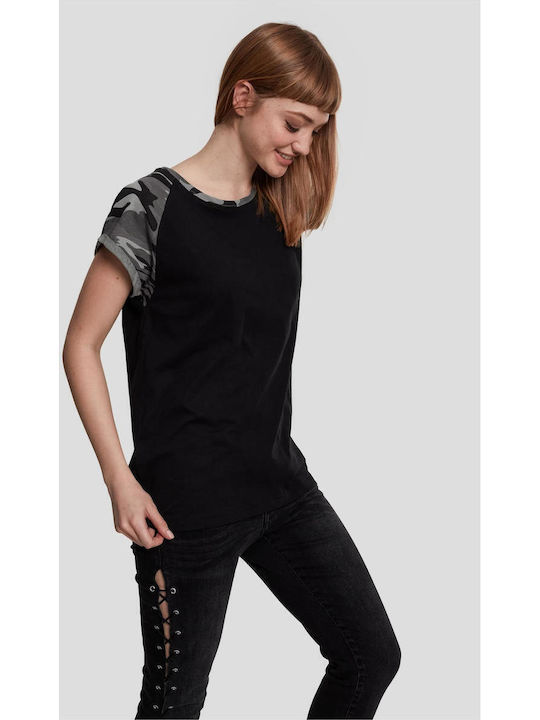 Γυναικείο T-shirt Black/Dark Camo