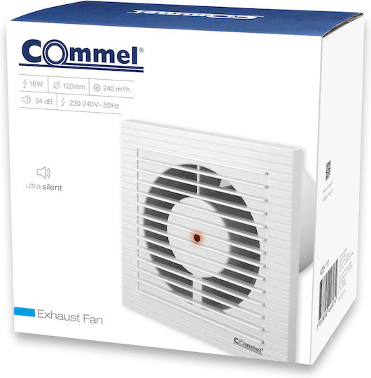 Commel Bathroom Ventilator White