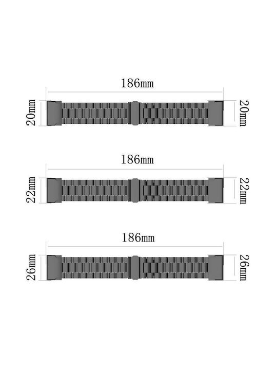 Λουράκι Μαύρο (Garmin Instinct E (40mm)Coros Vertix 2)