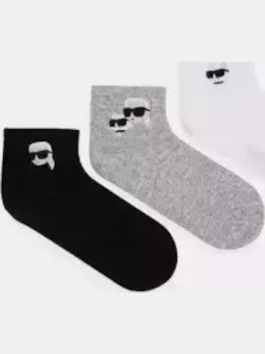 Karl Lagerfeld Чорапи Сиви 3Пакет