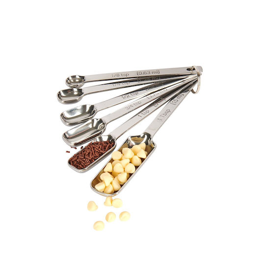 Kitchen Craft Stainless Steel Kitchen Measuring Tool 15ml 6 Pieces