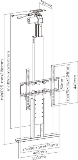 Motorized Floor Ceiling Tv Stand 32" 55"