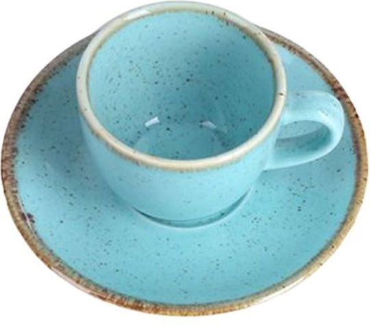 Porland Ceașcă De Cafea Din Porțelan Albastră 80ml
