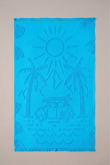 SteweHome Cotton Turquoise Beach Towel 100x150cm