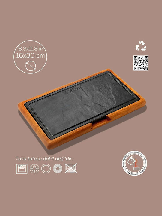 Lava Servierplatten Hölzernes 30x16cm