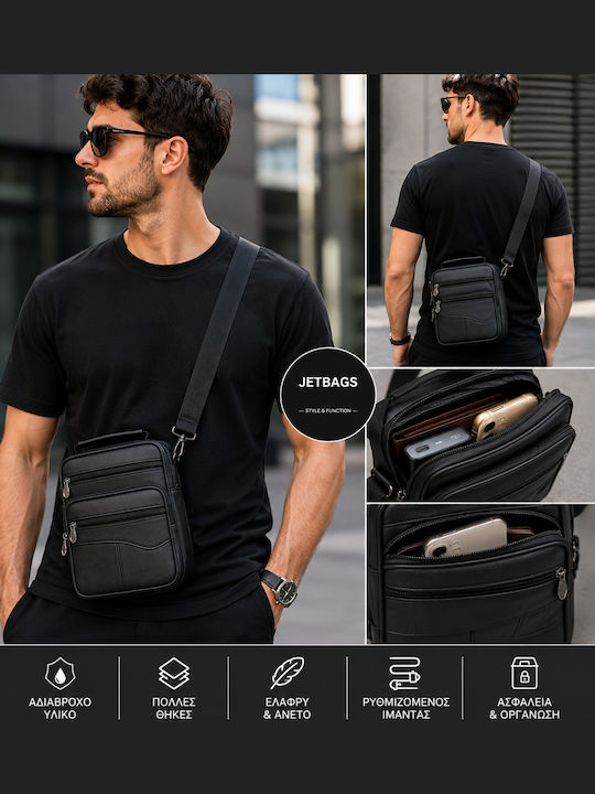 Geantă de Umăr / Tip Crossbody pentru Bărbați Neagră