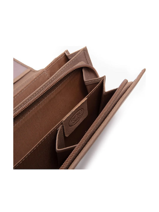 Large Leather Women's Wallet Brown