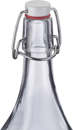 Westmark Glass Water Bottle with Clip Transparent 1000ml