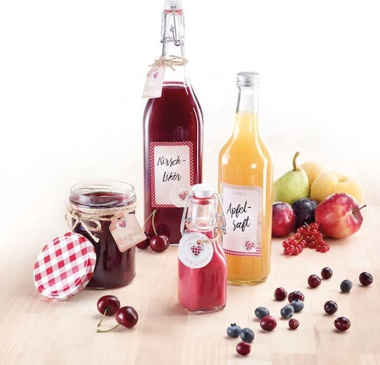 Westmark Glass Water Bottle with Clip Transparent 1000ml