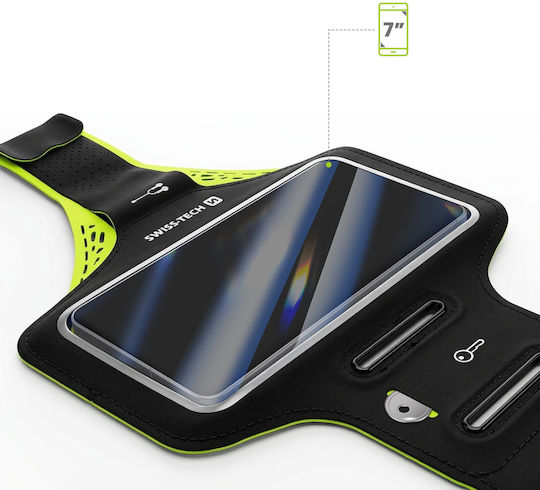 Swissten Sport Armband Touch Smartphone 7" Ip53 Adjustable Strap Black