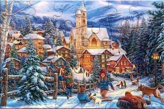 Puzzle Pentru Copii Sledding To Town 24 Piese Castorland
