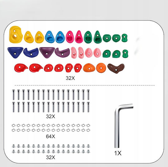 Kletterwand Mehrfarbig