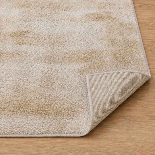 Frieze Abstraktes Wohnzimmer Teppich Rechteckig Beige 60x220cm