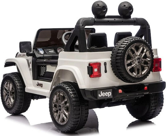 Wrangler Rubicon Две Места с Дистанционно Управление Лицензиран 24 Волта Бял