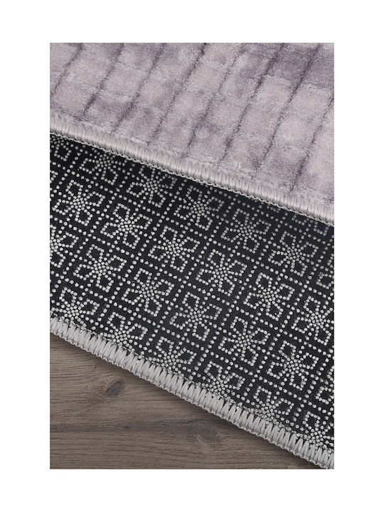 SteweHome Non-Slip Gray Runner Rug 80x250cm