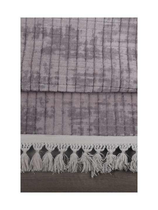 SteweHome Non-Slip Rectangular Gray Rug 100x150cm