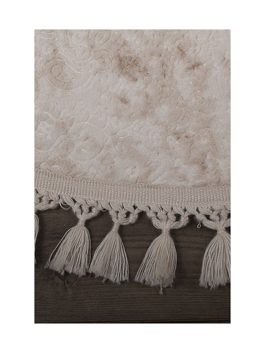 SteweHome Non-Slip Round Beige Rug Φ100cm