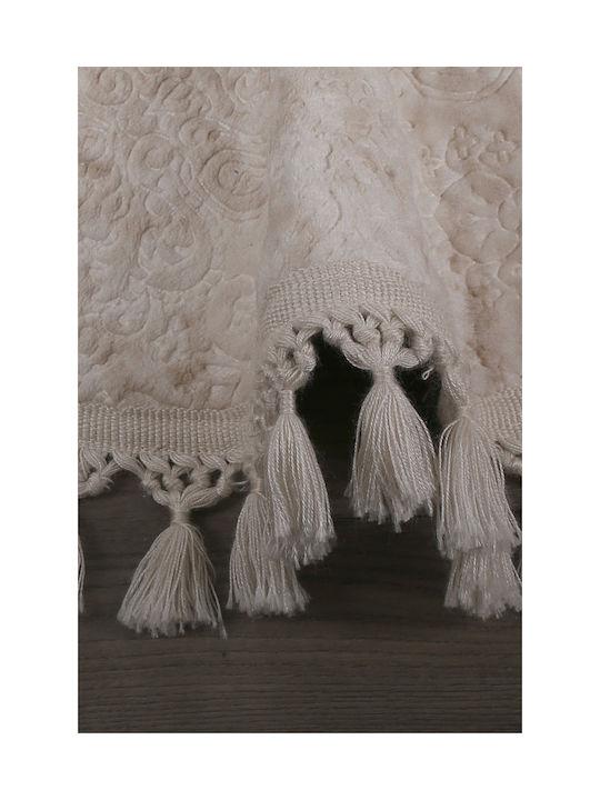 SteweHome Non-slip Round Beige Rug Φ120cm