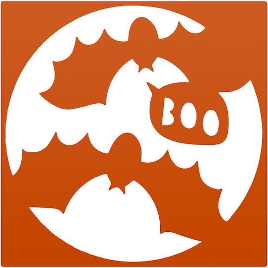 Halloween Stencil Set 5 Pcs Pumpkin Spider Ghost Bat Boo Design Stencils