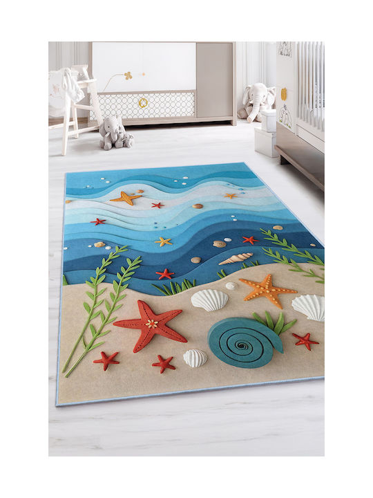 SteweHome Παιδικό Χαλί Πορτοκαλί 80x250cm Πάχους 60mm