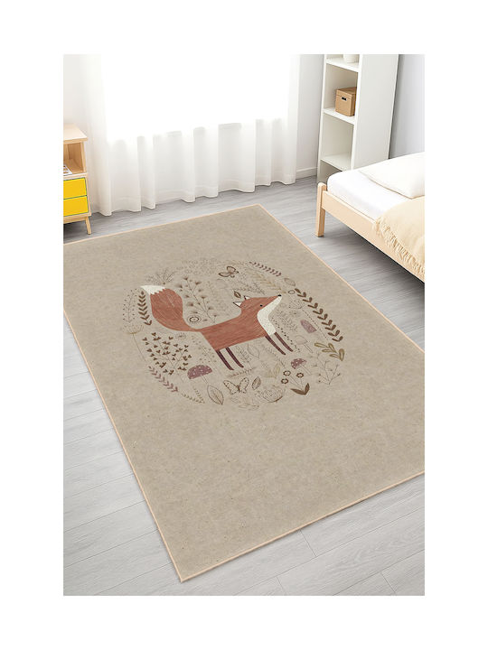 SteweHome Παιδικό Χαλί Καφέ 80x100cm Πάχους 60mm
