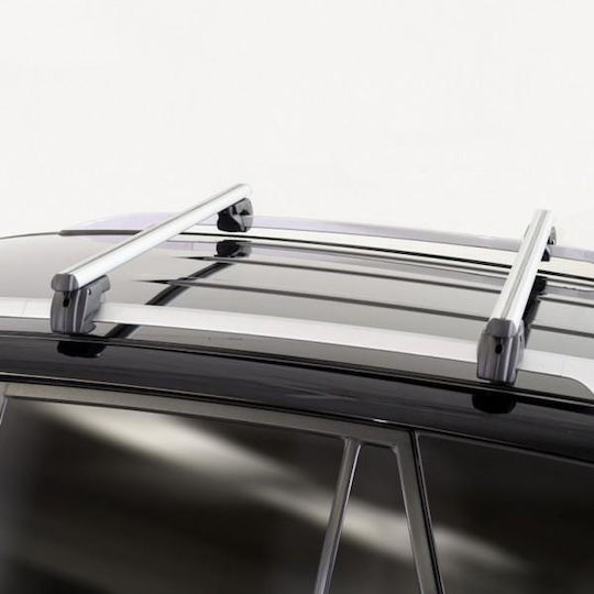 Menabo Aluminum Roof Bars Sherman XL Silver 135 Cm Silver Color Fiat Doblo 2000>2010 Raised Rails Parallel Bars Set 2 Pieces 9470/mb Mp.9470/mb-49