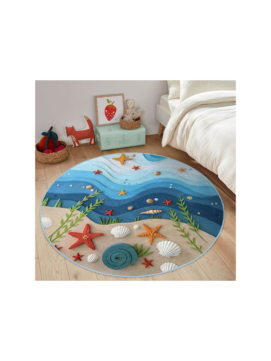 SteweHome Παιδικό Χαλί Γαλάζιο 60x60cm Πάχους 60mm