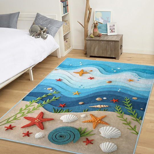 SteweHome Covor Pentru Copii Portocaliu 120x250cm Grosime 60mm