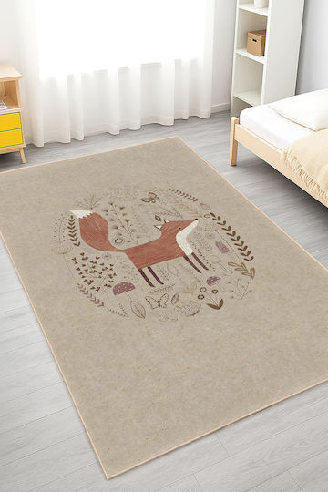 SteweHome Παιδικό Χαλί Καφέ 60x120cm Πάχους 60mm