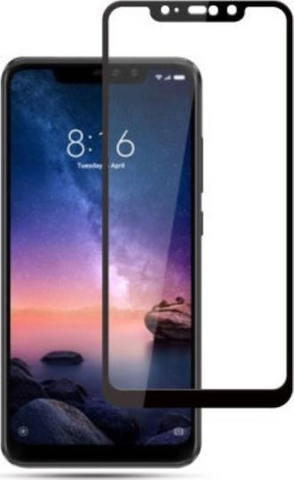 5D Full Face Tempered Glass Black (Redmi Note 6 Pro)