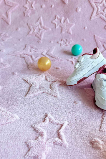 SteweHome Kids Rug Stars Cotton Pink 80x100cm Thickness 60mm