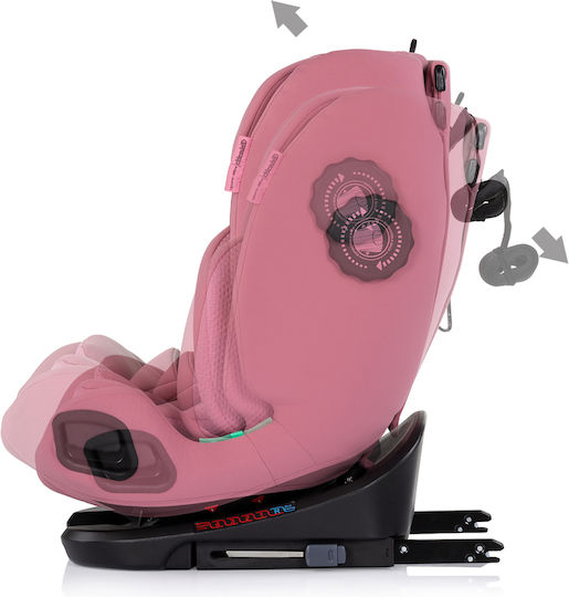 Chipolino Techno Igrow Столче за кола i-Размер с ISOfix Розово Пудра 0-36 кг