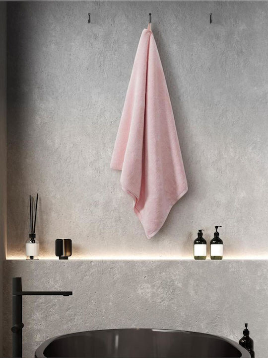 SteweHome Face Towel 50x90cm Pink 4 Pieces Weight 600gsm
