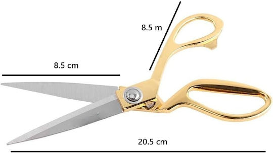 Foarfece De Croitorie Zola Lame Din Oțel Inoxidabil Mânere Ergonomice 20 5 Cm Aurii