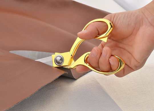 Foarfece De Croitorie Zola Lame Din Oțel Inoxidabil Mânere Ergonomice 20 5 Cm Aurii