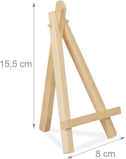 Mini Wooden Easel Set 10 Light Beige Color 15.5x8x2 Cm