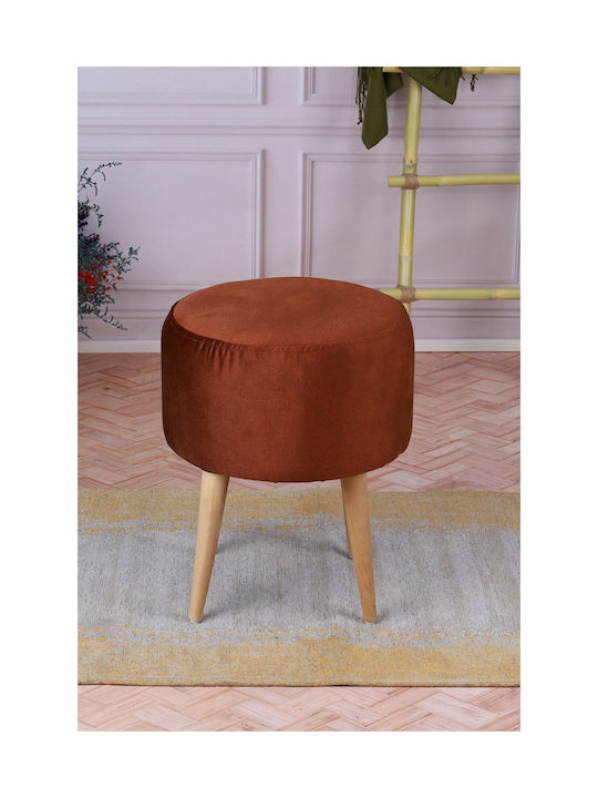 Living Room Wooden Red Stool 32x40x38cm