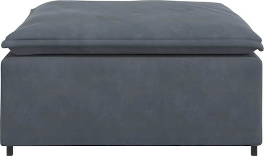 Samt Fußhocker Dunkelgrau 100x100x48cm