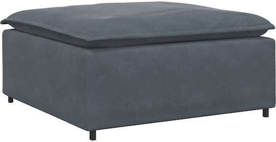 Samt Fußhocker Dunkelgrau 100x100x48cm