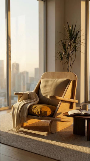 Scaun De Relaxare Bej 65x60x60cm