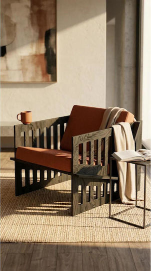 Πολυθρόνα 65x55x42cm Πορτοκαλί Πολυθρόνα 65x55x42cm Πορτοκαλί