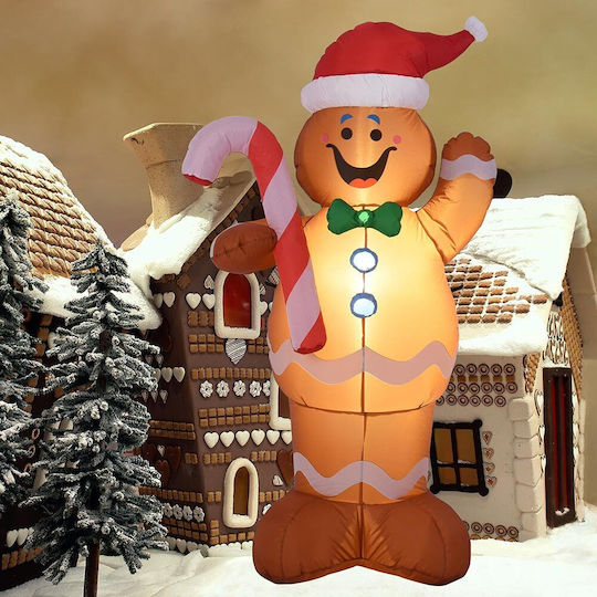 Bakaji Inflatable Christmas Gingerbread Man 150 cm Led Outdoor 02052860