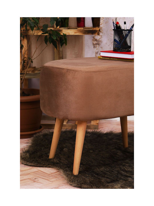 Living Room Wooden Brown Stool