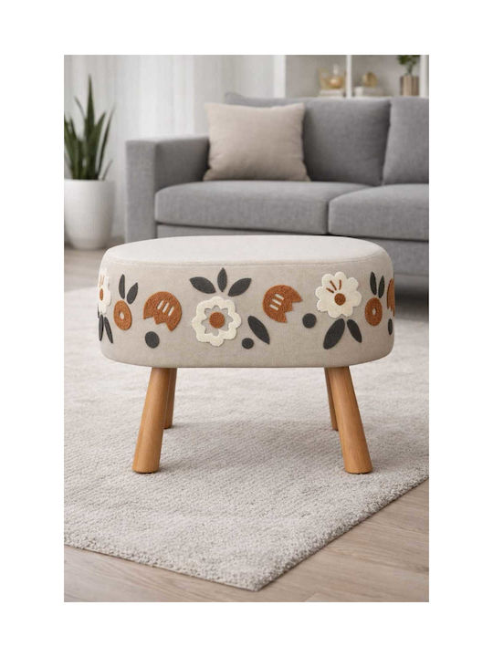 Living Room Wooden Natural Stools 40x60x58cm