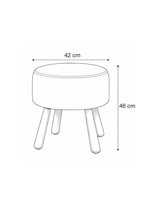 Living Room Wooden Brown Stool 40x60x58cm