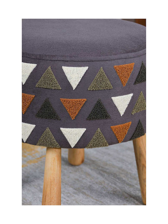 Living Room Wooden Brown Stool 40x60x58cm