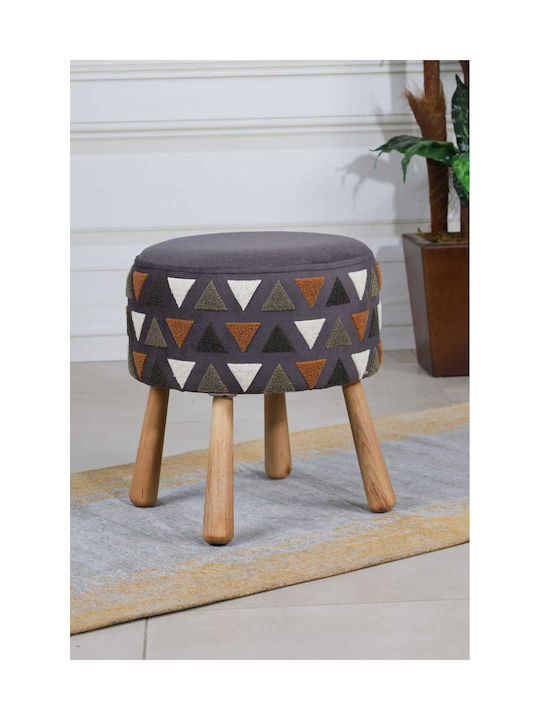 Living Room Wooden Brown Stool 40x60x58cm