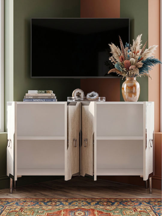 White TV Stand L120xD32xH75cm
