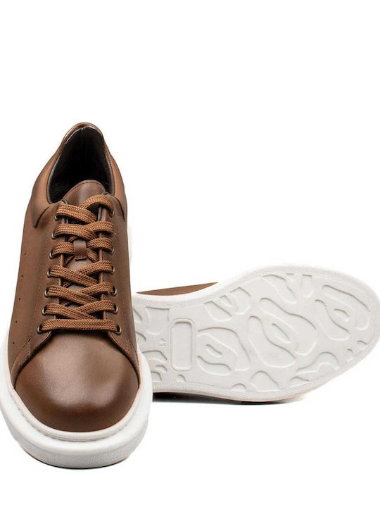 Pantofi Casual Bărbătești Din Piele Maro