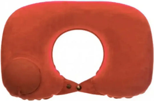 Inflatable Travel Pillow Orange